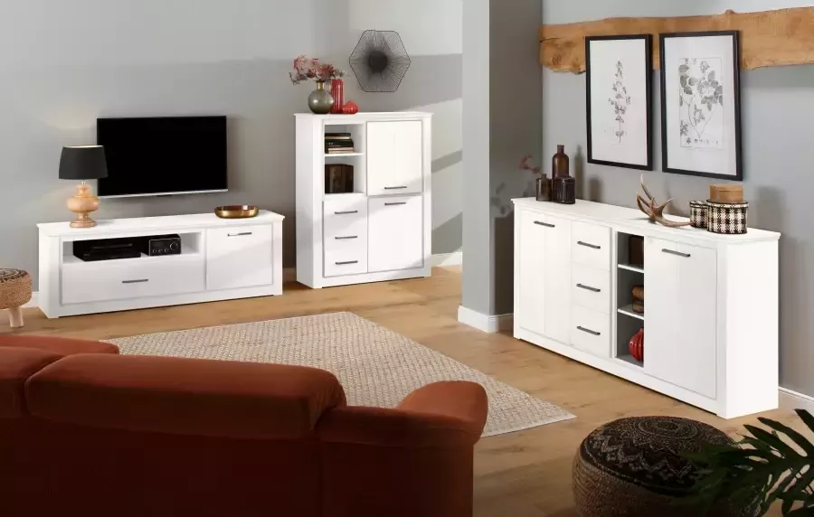 Home affaire Tv-meubel Celia met een mooie houtstructuur en chique metalen handgrepen - Foto 2