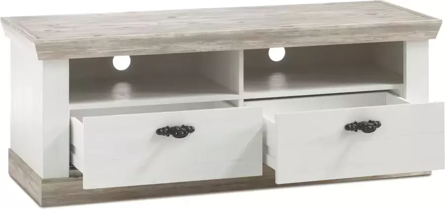 Home affaire Tv-meubel Florence Tv-tafel in romantische rustieke stijl breedte 134 cm - Foto 4