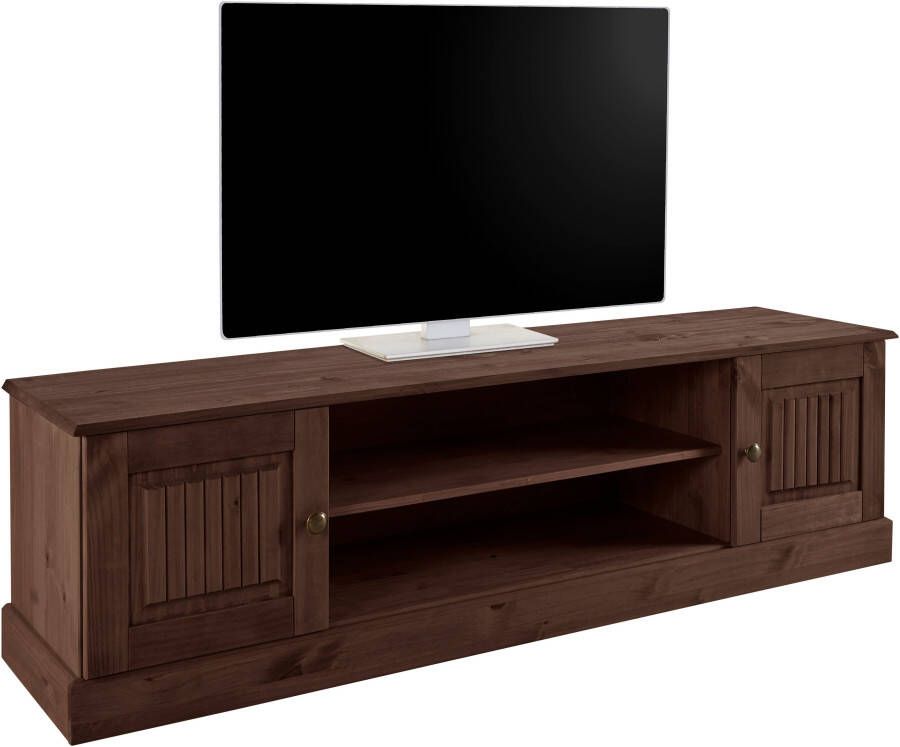 Home affaire Tv-meubel Liotta met kabeldoorgang en 1 losse plank massief grenen - Foto 1