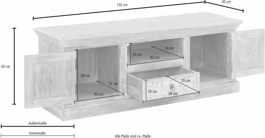 Home affaire Tv-meubel Malati Breedte 135 cm - Foto 8