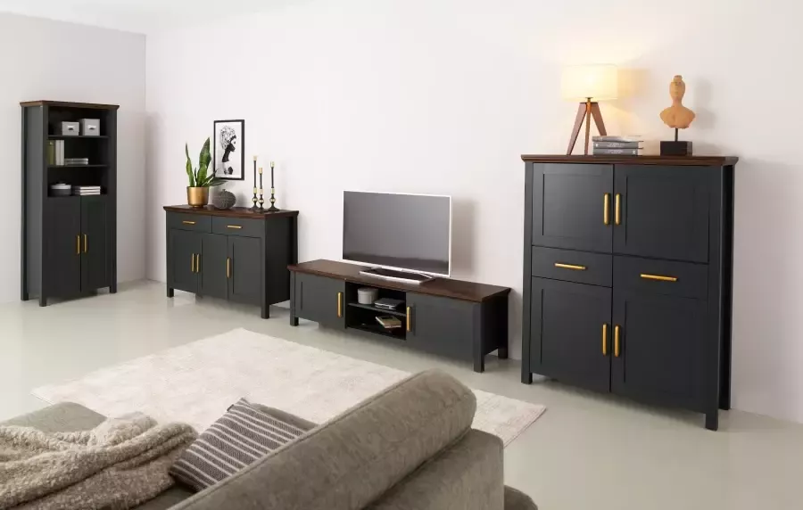 Home affaire Tv-meubel Martinau Bovenblad in hout-look met 2 deuren en plank breedte 160 cm - Foto 2