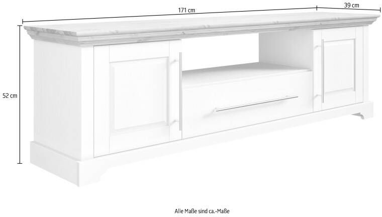 Home affaire Tv-meubel Meliss Breedte 171 cm massief grenen - Foto 4