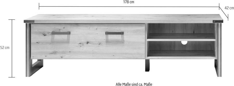 Home affaire Tv-meubel Mia Houtlook eiken 178 cm brede kast (1 stuk) - Foto 4