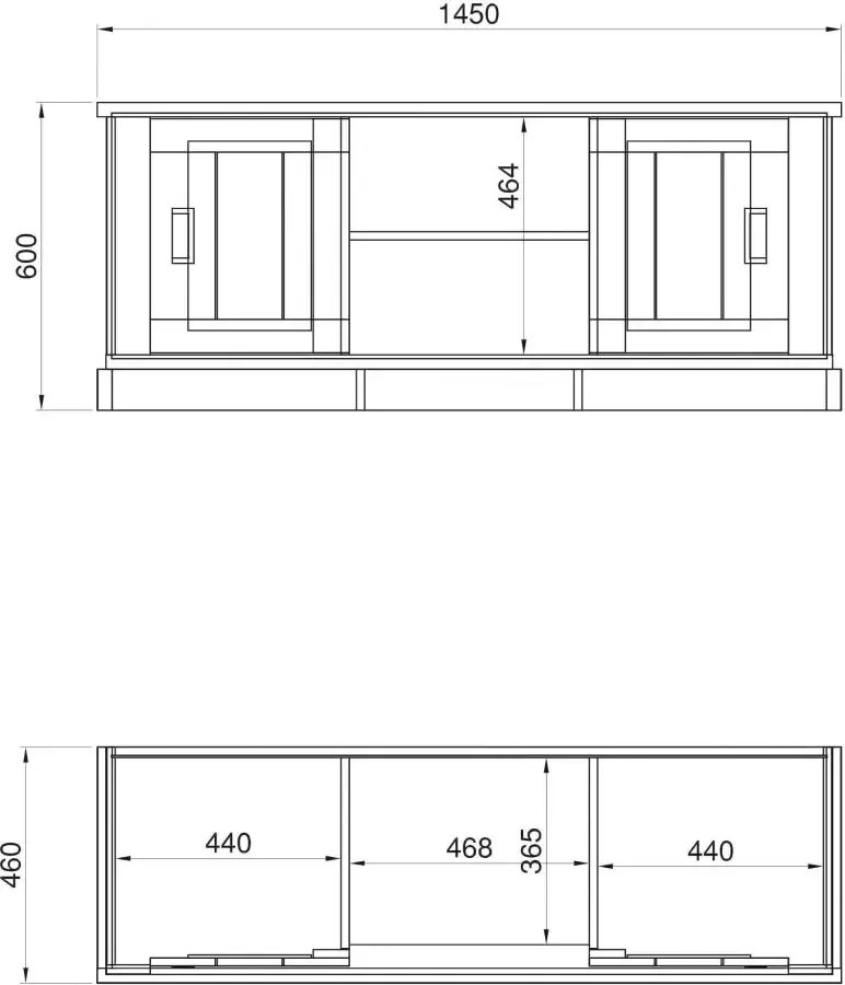 Home affaire Tv-meubel Orlando Breedte ca. 145 cm - Foto 1