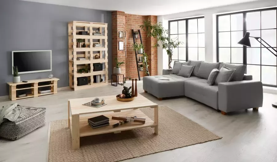 Home affaire Tv-meubel Pinus in het trendy palletdesign - Foto 2
