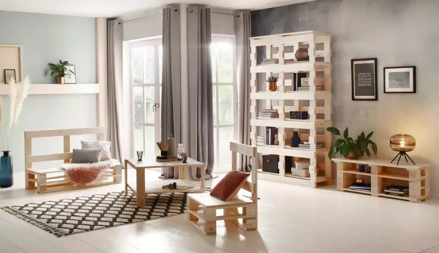 Home affaire Tv-meubel Pinus in het trendy palletdesign - Foto 3