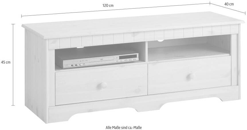 Home affaire Tv-meubel Pöhl 120 cm breed van massief grenen - Foto 7