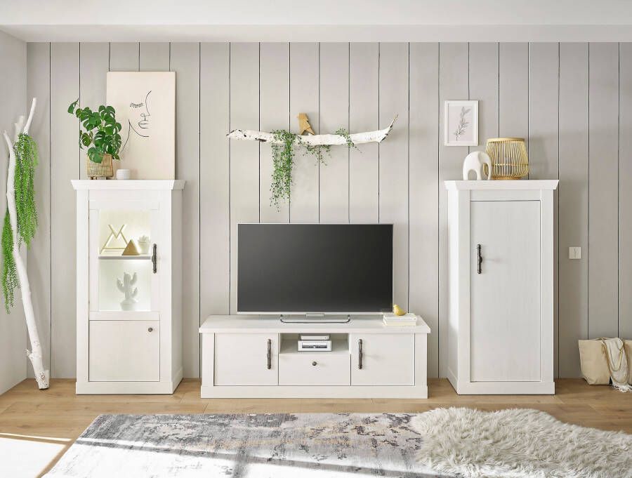 Home affaire Tv-meubel Ravenna in romantische landelijke stijl grepen van metaal breedte 155 cm - Foto 2