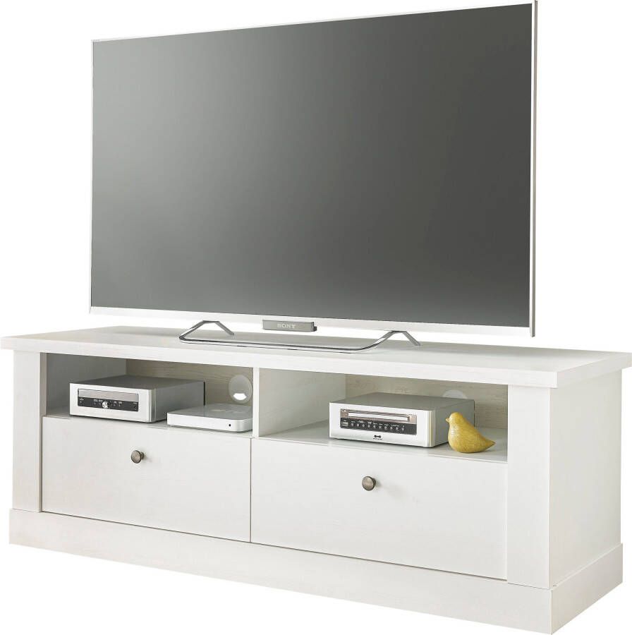 Home affaire Tv-meubel Ravenna in romantische landelijke stijl grepen van metaal breedte 132 cm