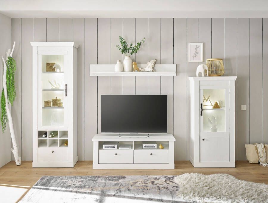 Home affaire Tv-meubel Ravenna in romantische landelijke stijl grepen van metaal breedte 132 cm - Foto 3