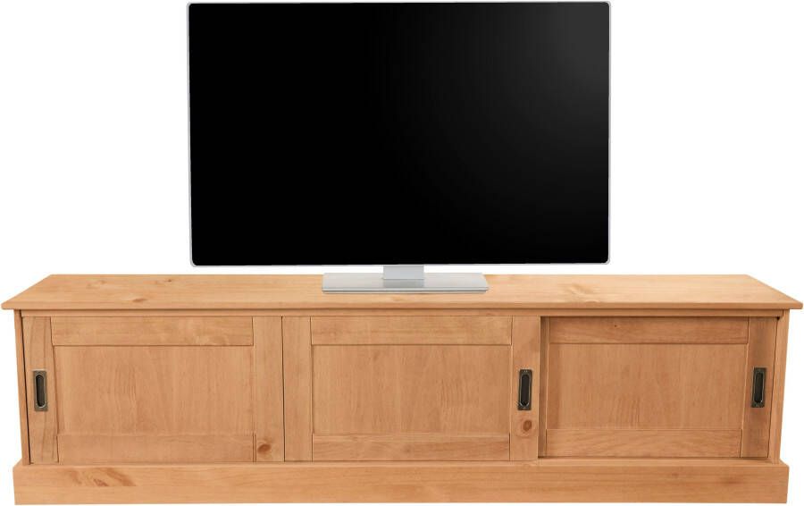 Home affaire Tv-meubel Schröder met 3 schuifdeuren gemaakt van massief grenen - Foto 3