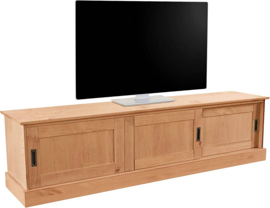 Home affaire Tv-meubel Schröder met 3 schuifdeuren gemaakt van massief grenen - Foto 1