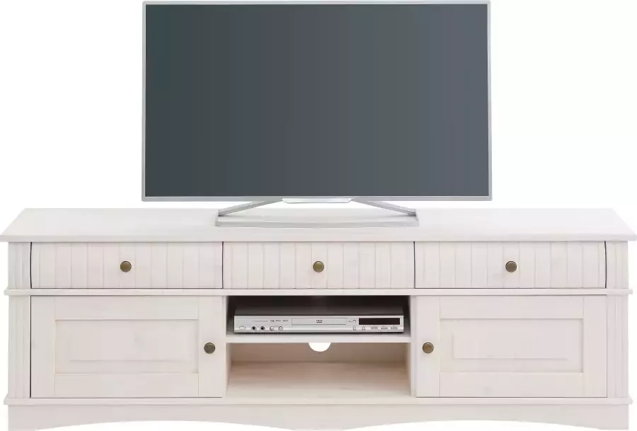 Home affaire Tv-meubel Teresa Breedte 154 cm tv-tafel van massief grenen - Foto 2