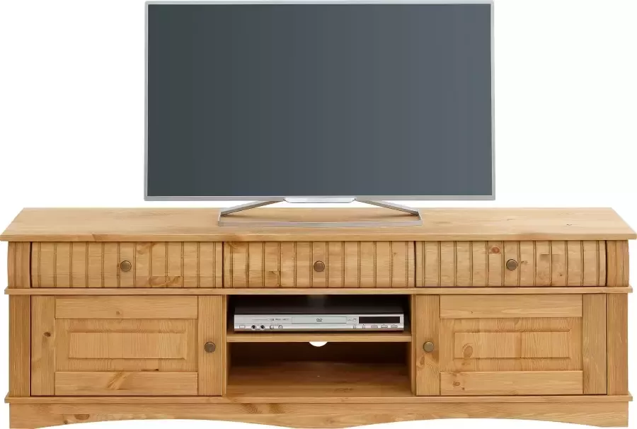 Home affaire Tv-meubel Teresa Breedte 154 cm tv-tafel van massief grenen - Foto 5