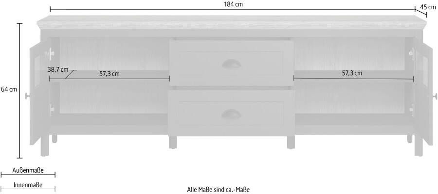 Home affaire Tv-meubel Vienna Lowboard met breedte 184 cm - Foto 8