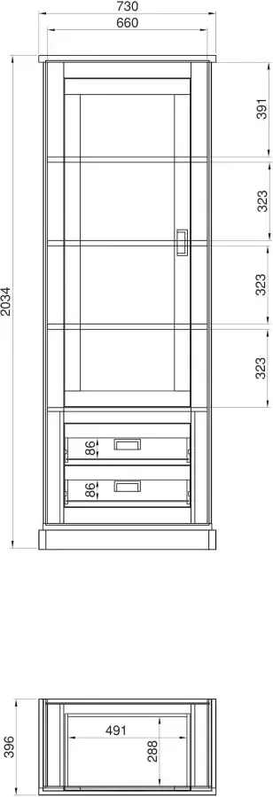 Home affaire Vitrinekast Orlando Hoogte ca. 204 cm - Foto 8