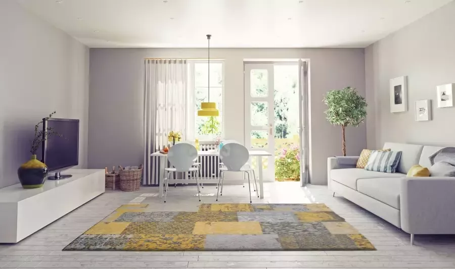 Calo-deluxe Vloerkleed Kefes 250 puur katoen woonkamer - Foto 4