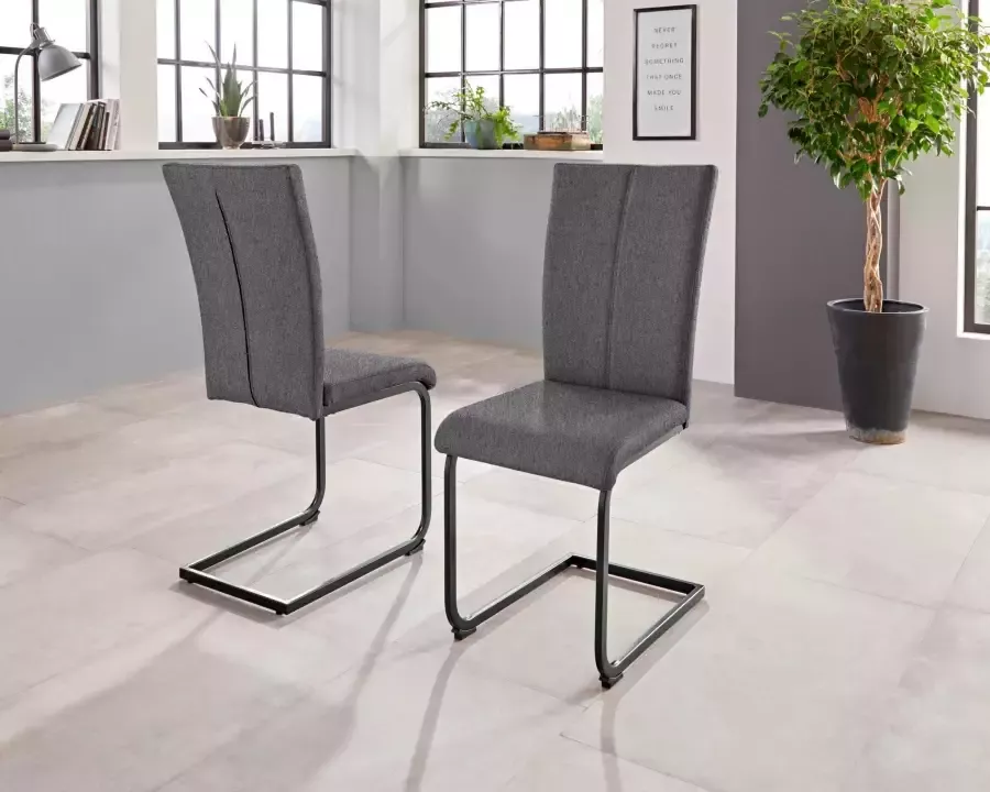 Home affaire Vrijdragende stoel Oliver Stoel belastbaar tot 120 kg (set 2 stuks)