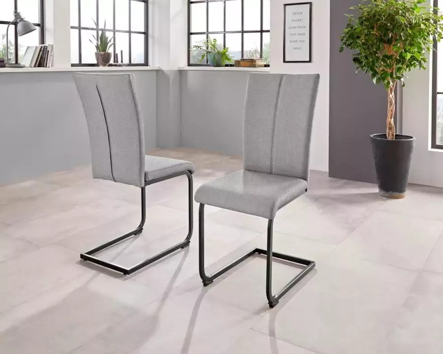 Home affaire Vrijdragende stoel Oliver Stoel belastbaar tot 120 kg (set 2 stuks)