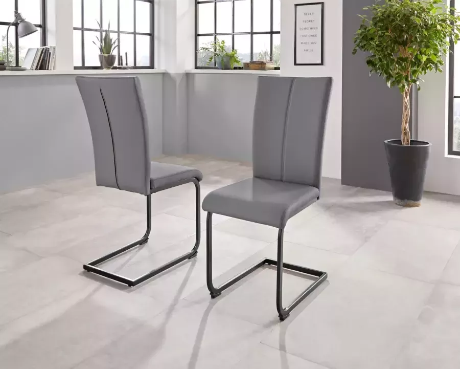 Home affaire Vrijdragende stoel Oliver Stoel belastbaar tot 120 kg (set 2 stuks)