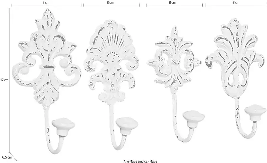 Home affaire Wandhaak Ivy (set 4 stuks) - Foto 2