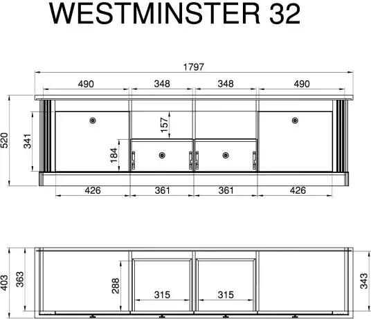 Home affaire Wandmeubel Westminster in romantische rustieke stijl exclusief by otto (set 2-delig) - Foto 5