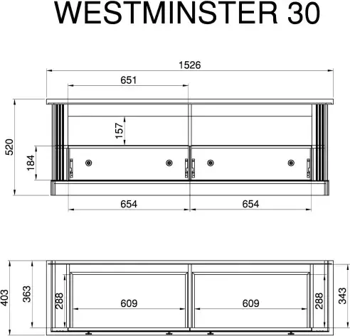 Home affaire Wandmeubel Westminster in romantische rustieke stijl exclusief by otto (set 3-delig) - Foto 9