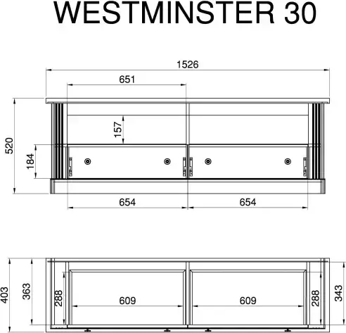 Home affaire Wandmeubel Westminster in romantische rustieke stijl exclusief by otto (set 4-delig) - Foto 12