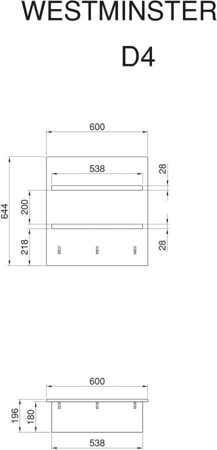 Kochstation Wandplank KS-Westminster met 2 legplanken 3 haken breedte 60 cm exclusief by otto - Foto 7