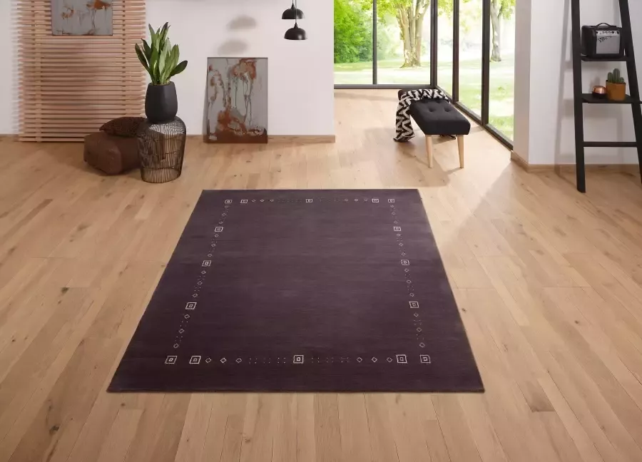 My home Wollen kleed Julia pure wol handgeweven zachte aanraking met bies - Foto 1