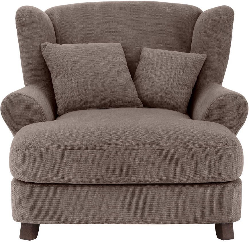 Home affaire XXL-fauteuil Oase XXL mega fauteuil oorfauteuil incl. sierkussens love seat