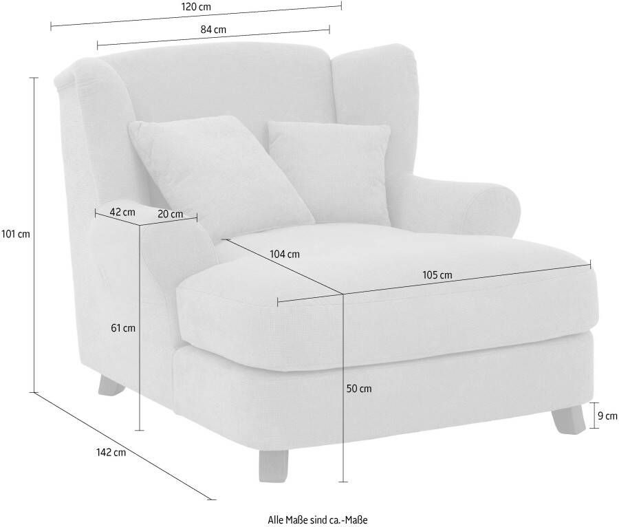 Home affaire XXL-fauteuil Oase XXL mega fauteuil oorfauteuil incl. sierkussens love seat - Foto 2