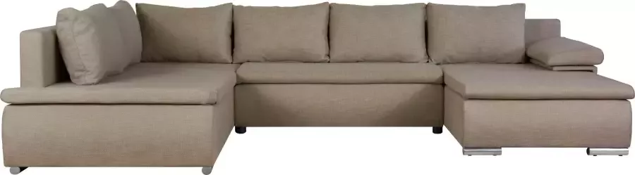 Home affaire Zithoek Acra U-vorm met slaapfunctie en bedkist in gevlochten look - Foto 8