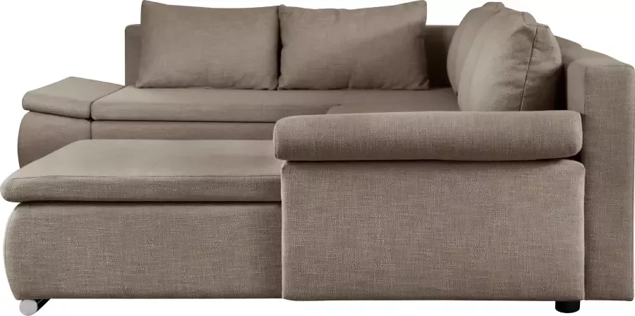 Home affaire Zithoek Acra U-vorm met slaapfunctie en bedkist in gevlochten look - Foto 4