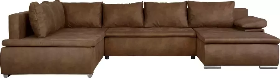 Home affaire Zithoek Acra U-vorm met slaapfunctie en bedkist in gevlochten look - Foto 6