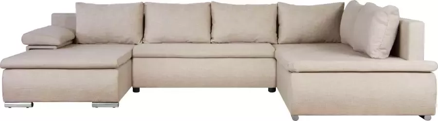 Home affaire Zithoek Acra U-vorm met slaapfunctie en bedkist in gevlochten look - Foto 8