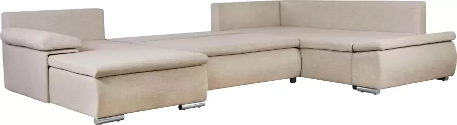 Home affaire Zithoek Acra U-vorm met slaapfunctie en bedkist in gevlochten look - Foto 9