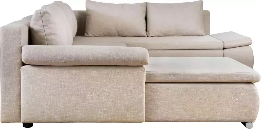 Home affaire Zithoek Acra U-vorm met slaapfunctie en bedkist in gevlochten look - Foto 4