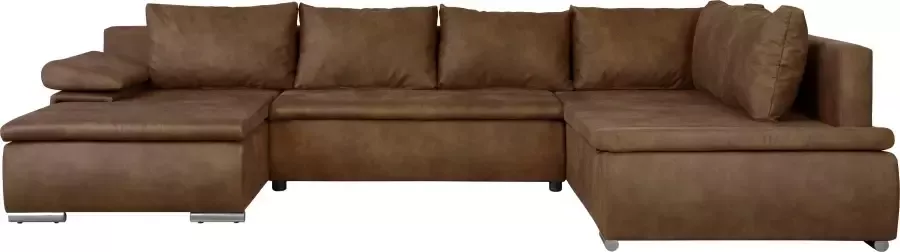 Home affaire Zithoek Acra U-vorm met slaapfunctie en bedkist in gevlochten look - Foto 7