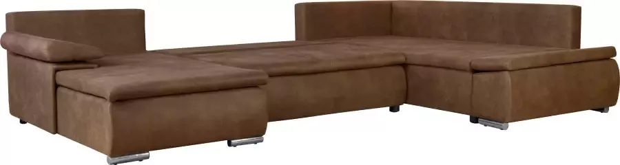 Home affaire Zithoek Acra U-vorm met slaapfunctie en bedkist in gevlochten look - Foto 9