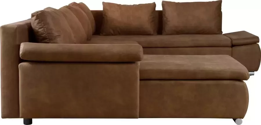 Home affaire Zithoek Acra U-vorm met slaapfunctie en bedkist in gevlochten look - Foto 4