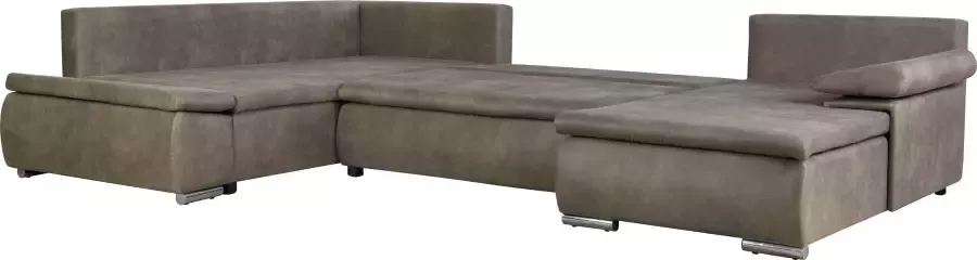 Home affaire Zithoek Acra U-vorm met slaapfunctie en bedkist in gevlochten look - Foto 9