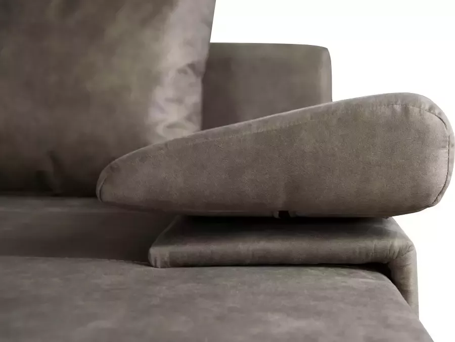 Home affaire Zithoek Acra U-vorm met slaapfunctie en bedkist in gevlochten look