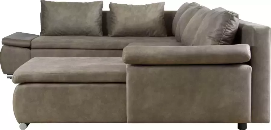 Home affaire Zithoek Acra U-vorm met slaapfunctie en bedkist in gevlochten look - Foto 4