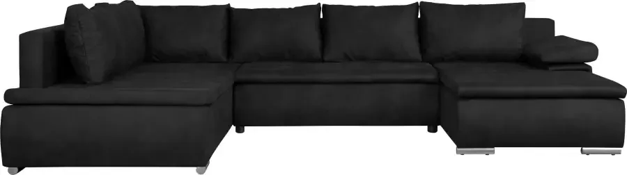 Home affaire Zithoek Acra U-vorm met slaapfunctie en bedkist in gevlochten look - Foto 7