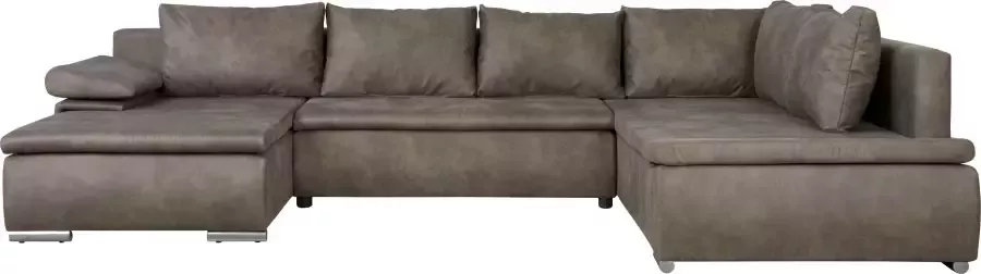 Home affaire Zithoek Acra U-vorm met slaapfunctie en bedkist in gevlochten look - Foto 7