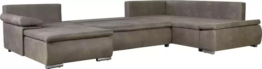 Home affaire Zithoek Acra U-vorm met slaapfunctie en bedkist in gevlochten look - Foto 9