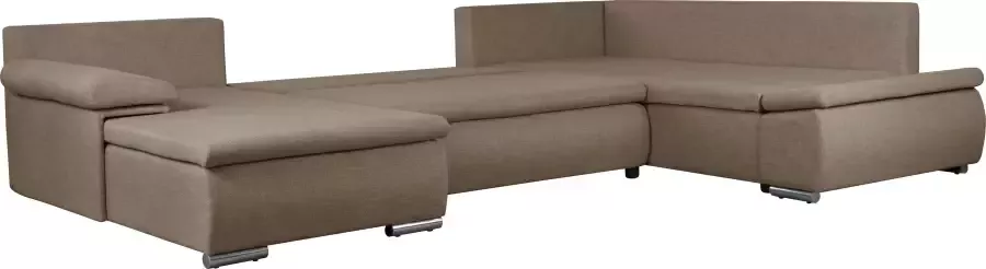 Home affaire Zithoek Acra U-vorm met slaapfunctie en bedkist in gevlochten look - Foto 9