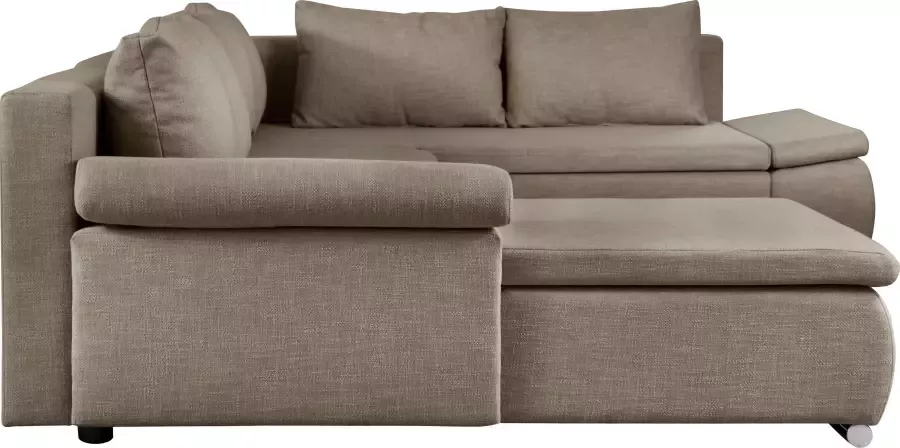 Home affaire Zithoek Acra U-vorm met slaapfunctie en bedkist in gevlochten look - Foto 4