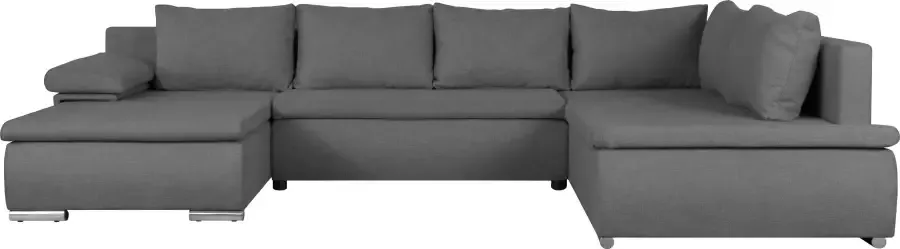 Home affaire Zithoek Acra U-vorm met slaapfunctie en bedkist in gevlochten look - Foto 8